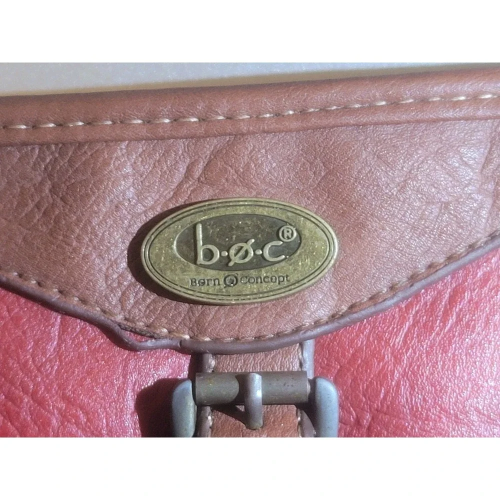 Women's b.o.c Born Concept Brick Red,‎ Brown Faux Leather Wristlet